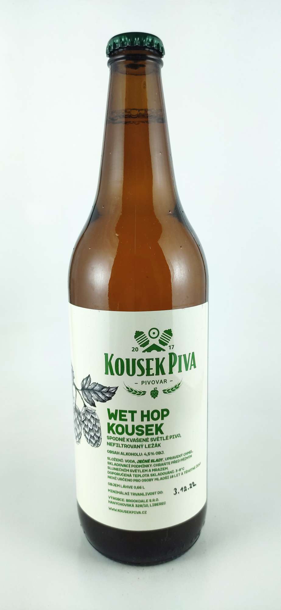 Kousek piva Wet Hop ležák 11° - Pivní ochutnávka